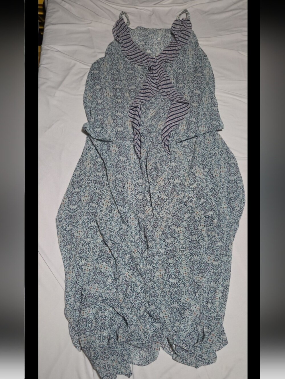 Cabi women's size 12 green floral maxi dress #30